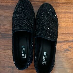 Kenneth Cole Reaction Women’s Sparkling Black Loafers Size 8